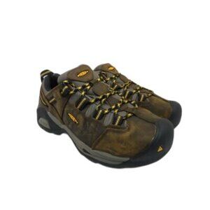 KEEN Women's Low Detroit XT Waterproof Safety Toe Hiking Work Shoes Brown 9W